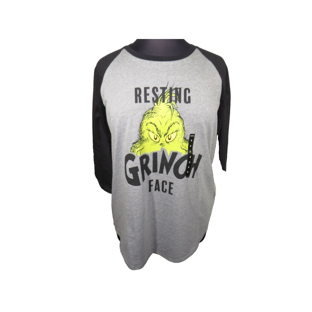 Torrid Resting Grinch Face Raglan Sleeve Christmas Top Plus Size 2X
